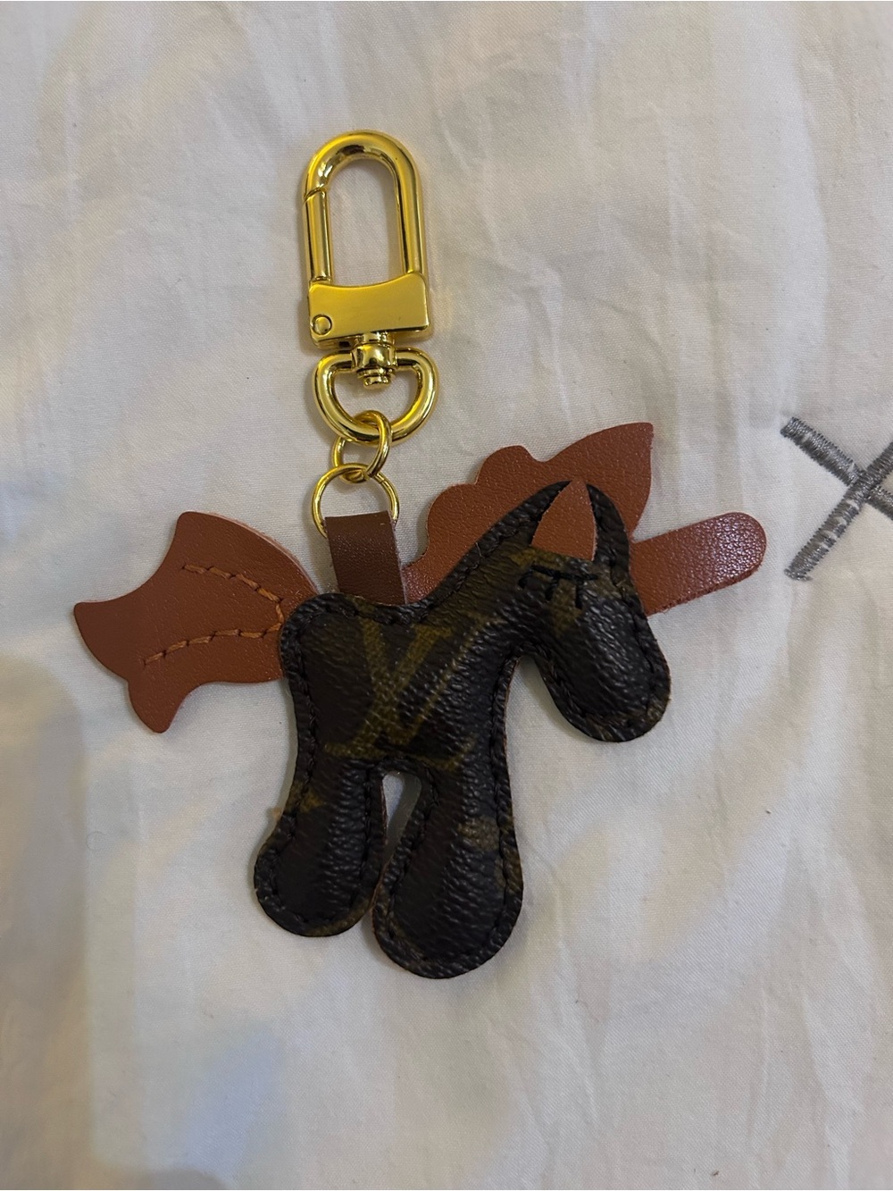 Authentic Louis Vuitton Monogram Canvas Cuts Recycled to bag charm/keychain